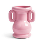 Wazon Amfora, różowy, kamionka, wysokość 26,5 cm – &Klevering