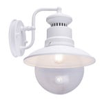 Buitenwandlamp Sella van mat-witte staal