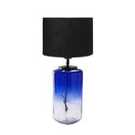 PR Home Gunnie mesa, base vidrio azul/transparente