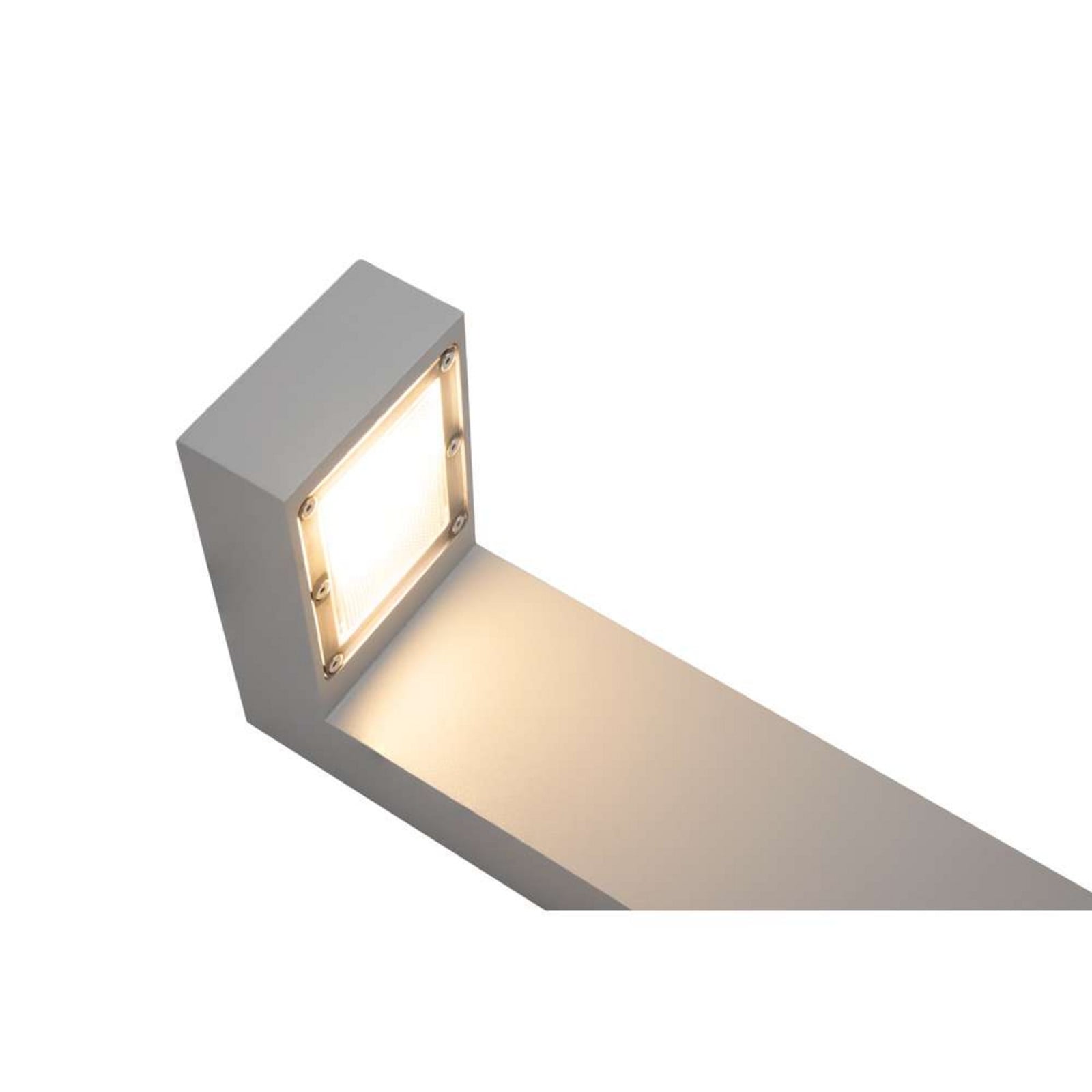 Asker asymmetrisk LED-pullert, 55 cm, aluminium Norlys - Terrasse