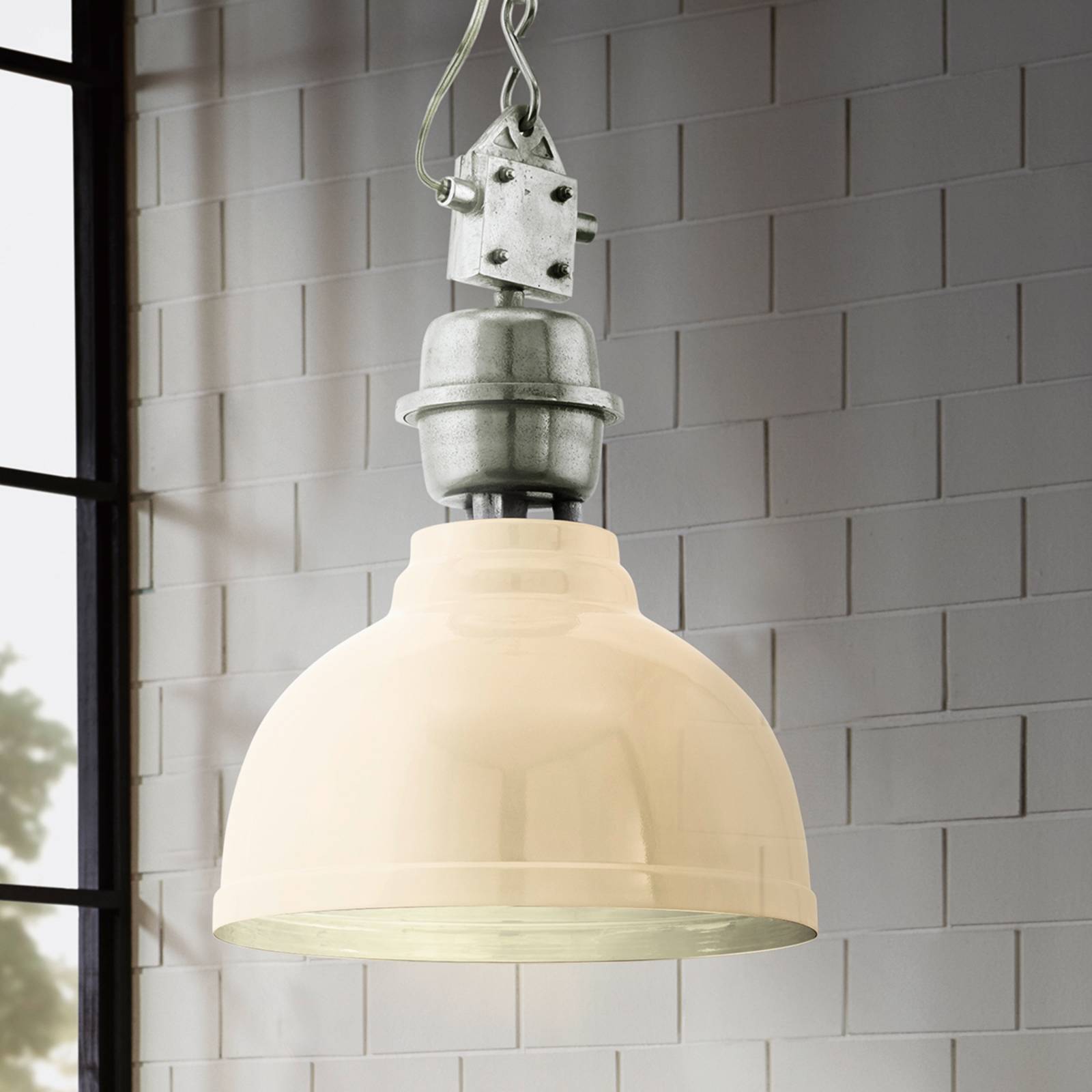 eglo Suspension Grantham style industriel, crème