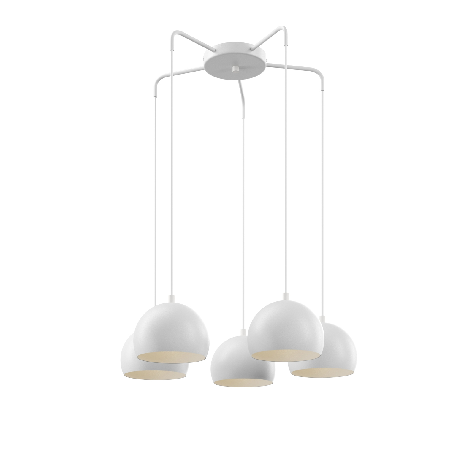 Sool hanglamp, wit, 5-lamps