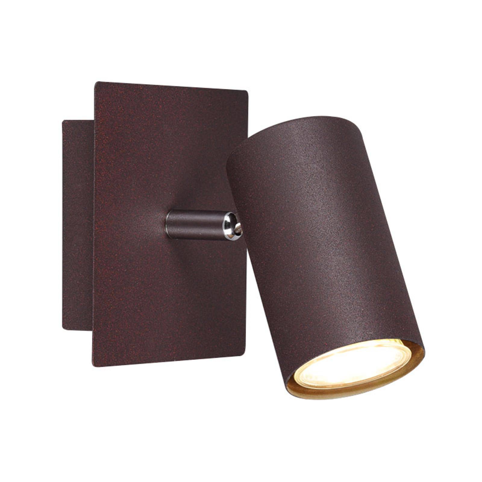 Wandspot Marley aus Metall rostfarben