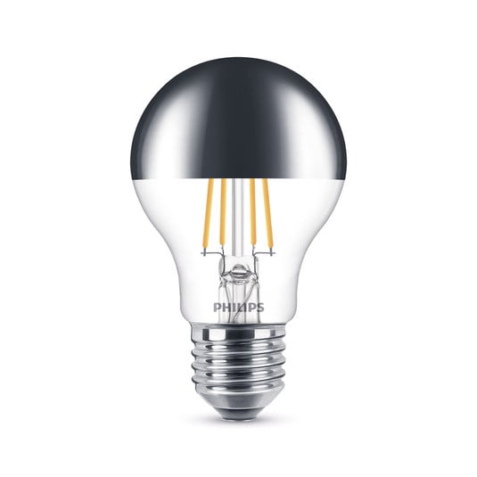 Pære LED 7,2W Filament Topforspejlet (650lm) Dæmpbar E27 - Philips