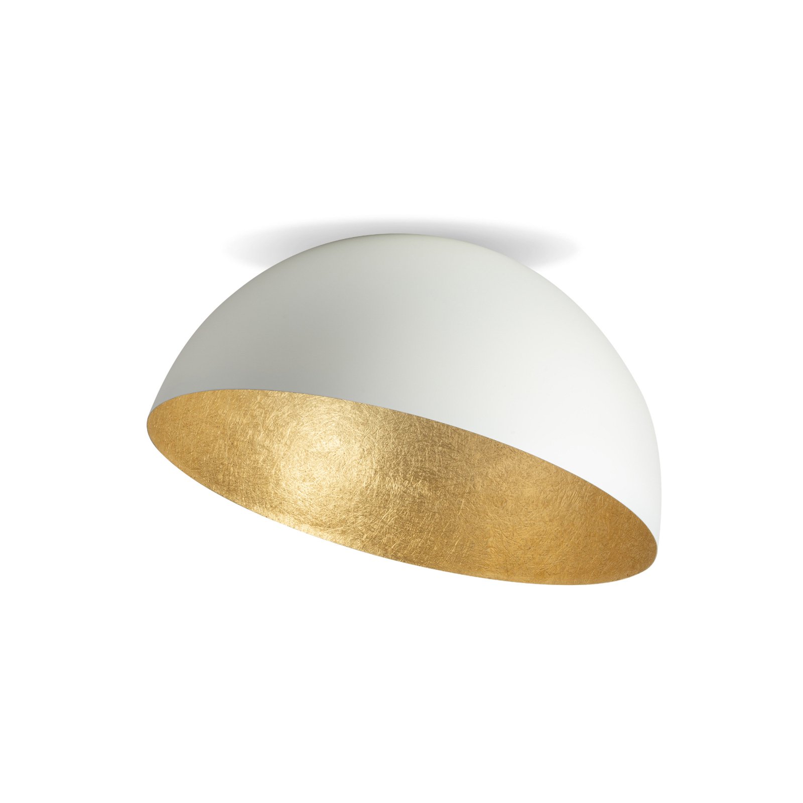 Lampa sufitowa Sfera, Ø 50cm, biała/złota