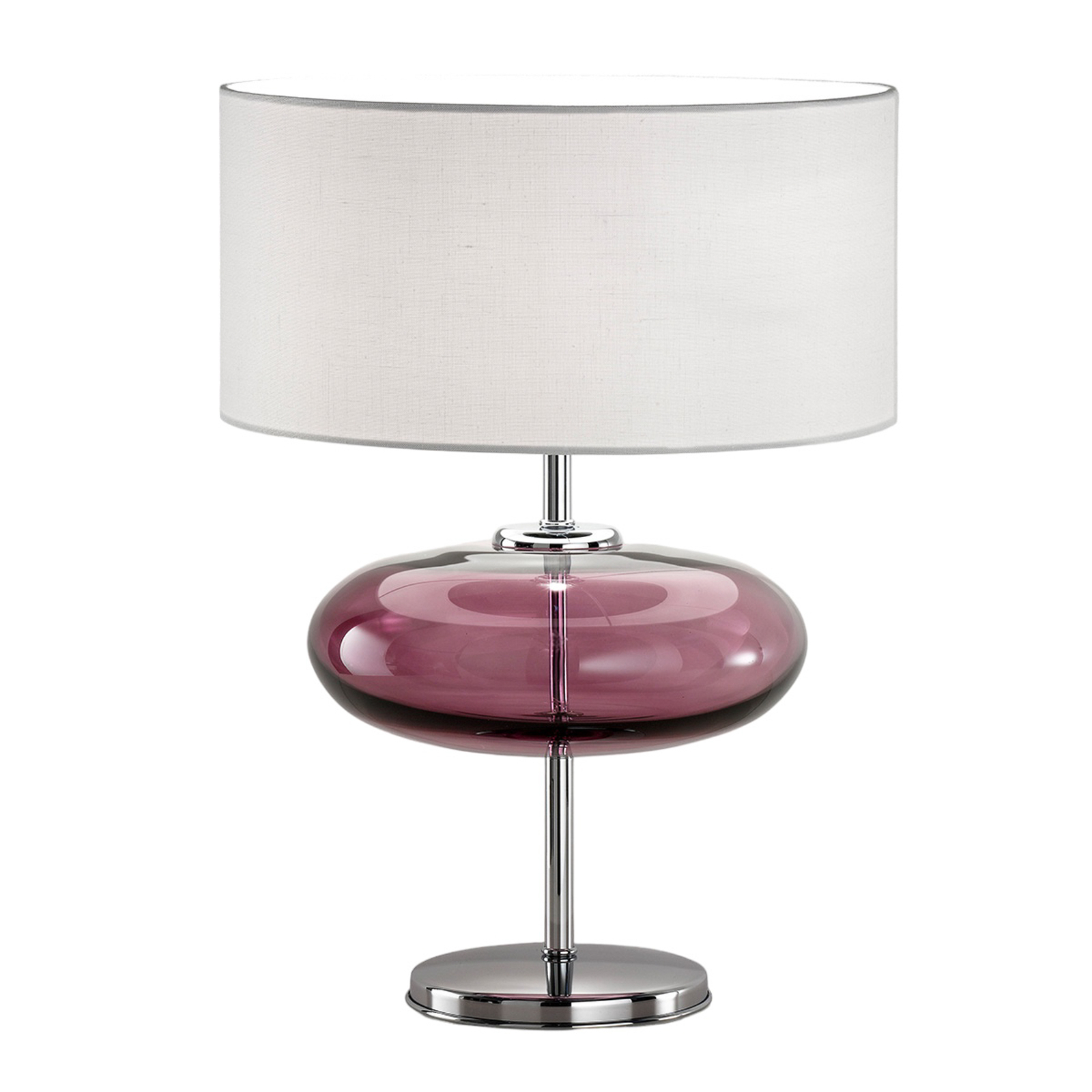 Lampe de table Show Elisse 62 cm élément en verre rose