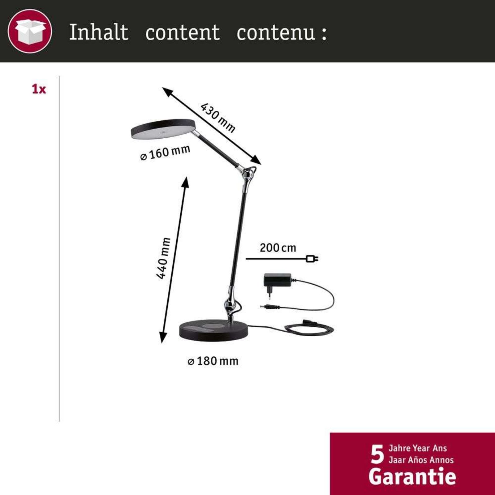 Numis Stolní Lampa Černá - Paulmann