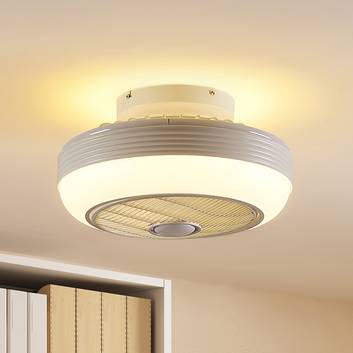 Lindby Thyron ventilatore da soffitto LED, bianco
