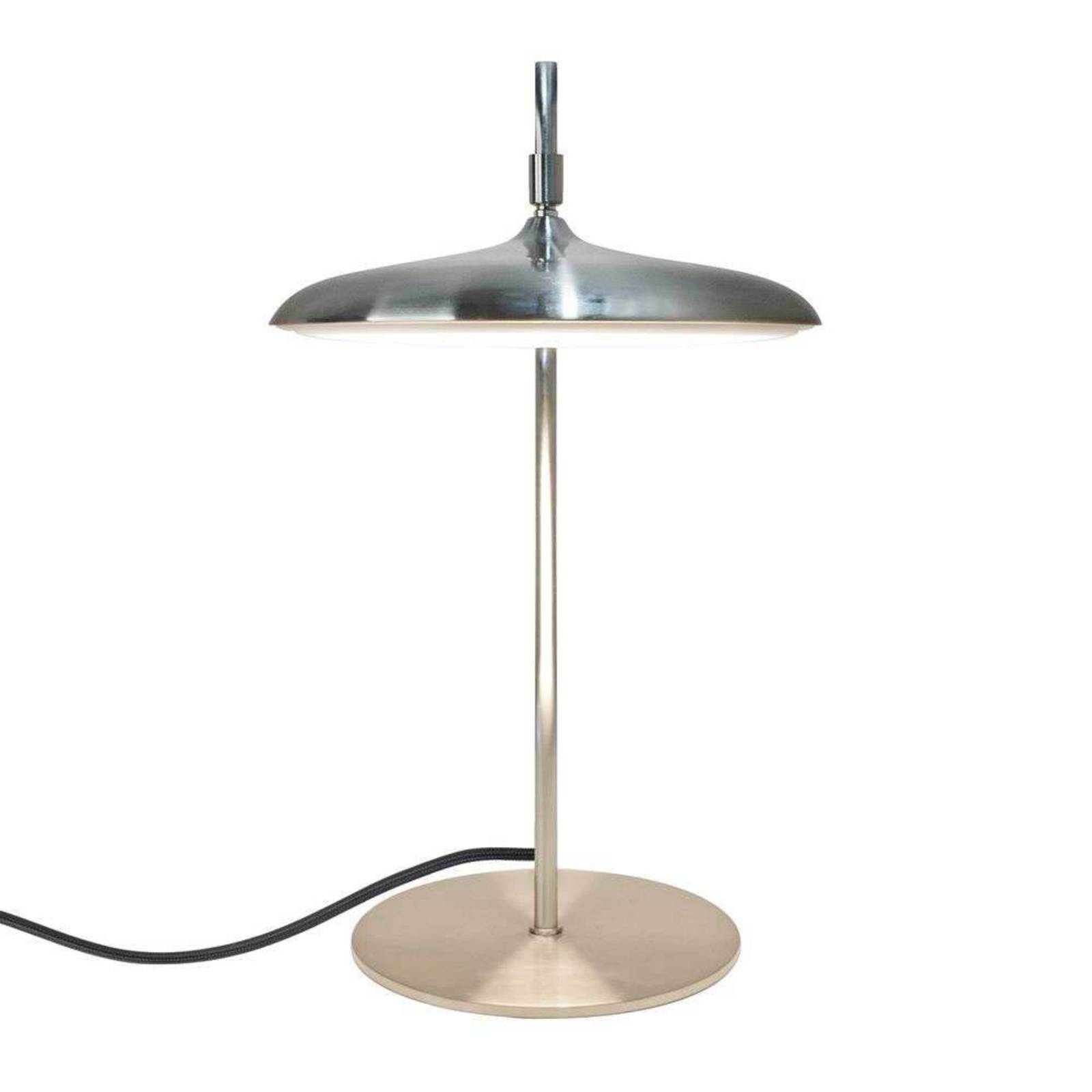 Lampa stołowa LED Artist, kolor stalowy, wysokość 41 cm, stal szlachetna