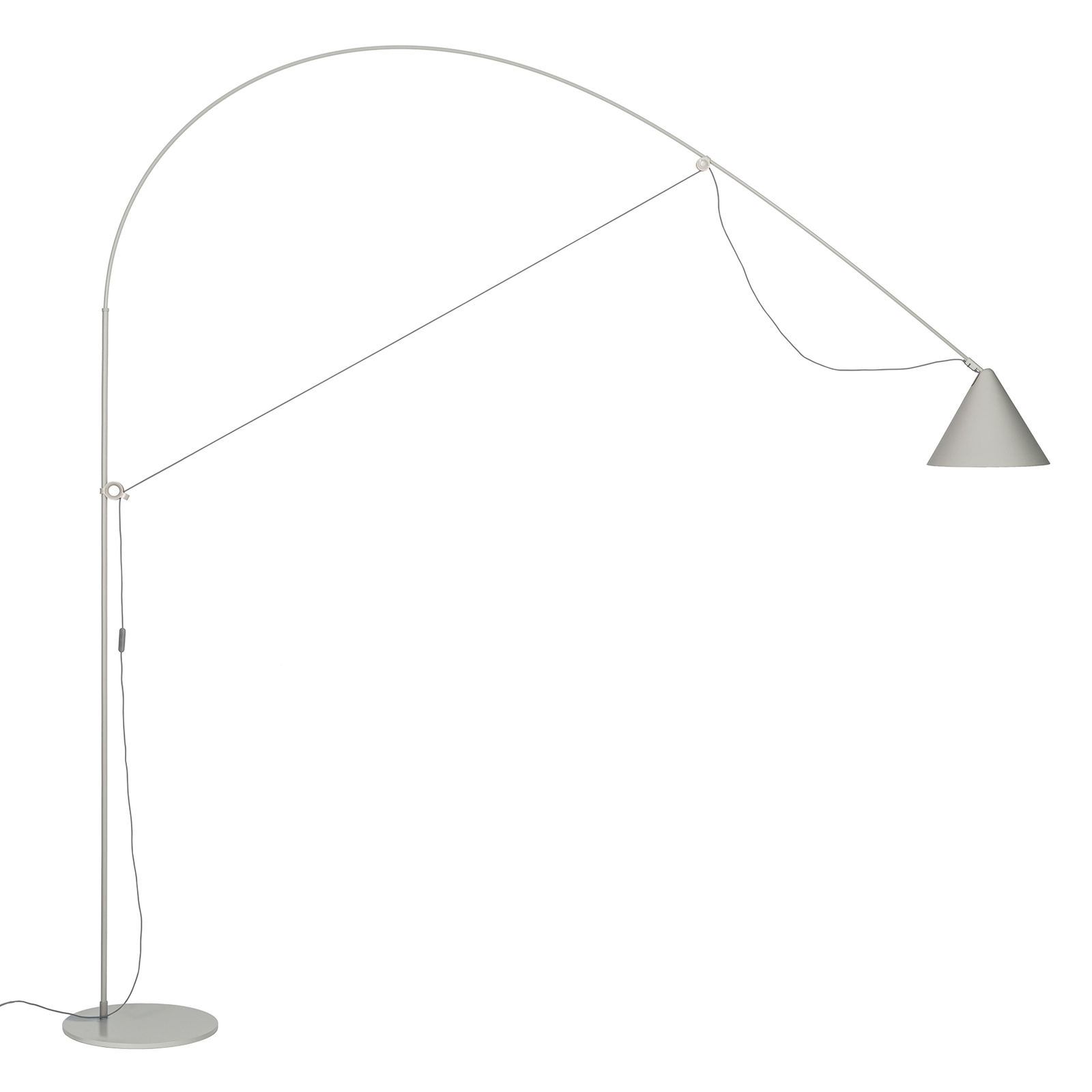 midgard LED stāvlampa AYNO XL, pelēka/pelēka, 2 700 K, 290 cm