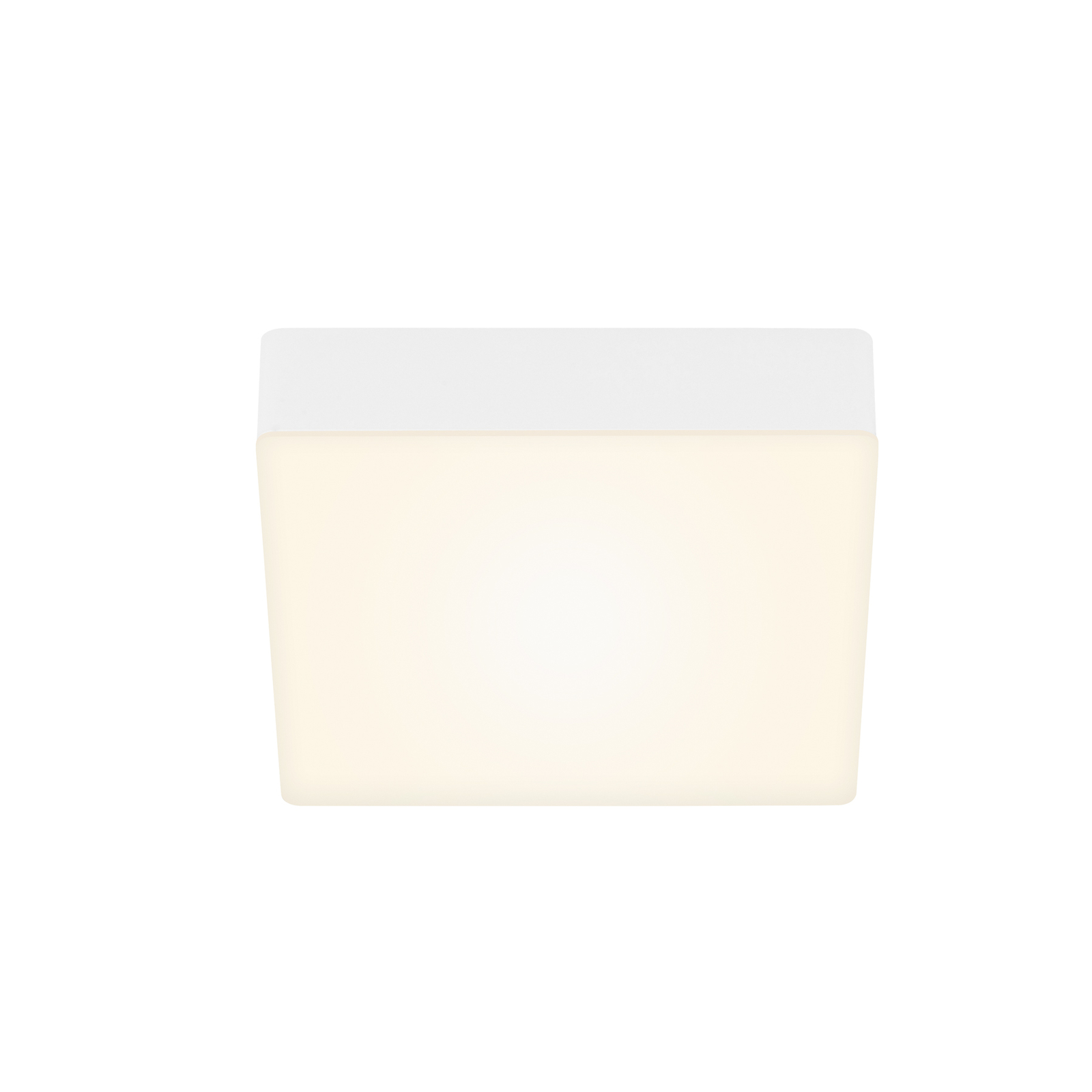 Stropné svietidlo Flame LED, 15,7 x 15,7 cm, biele