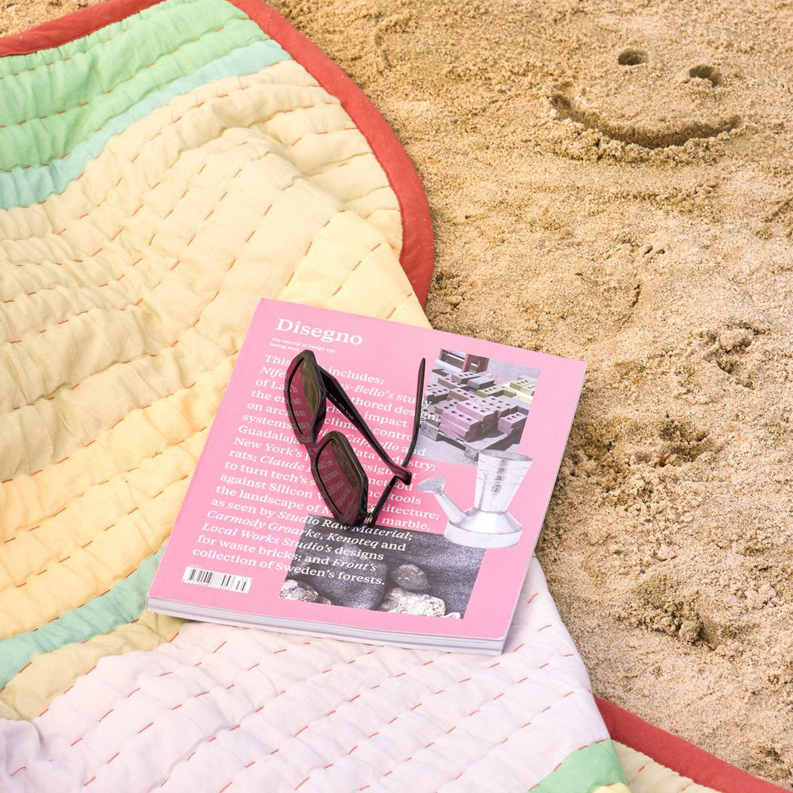 Pavillion Decke, korall/multifarbig, 140x200 cm - HÜBSCH