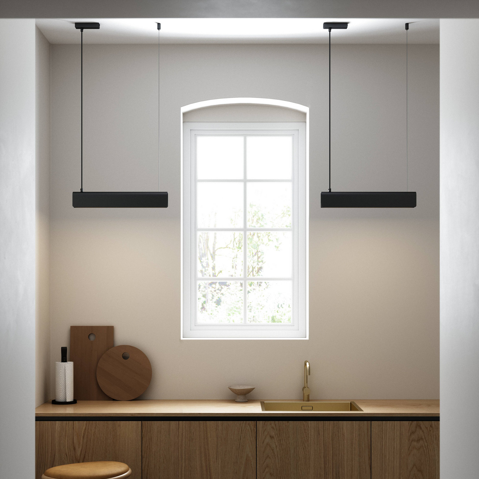 Beau 50 lampă suspendată negru lungime 50 cm