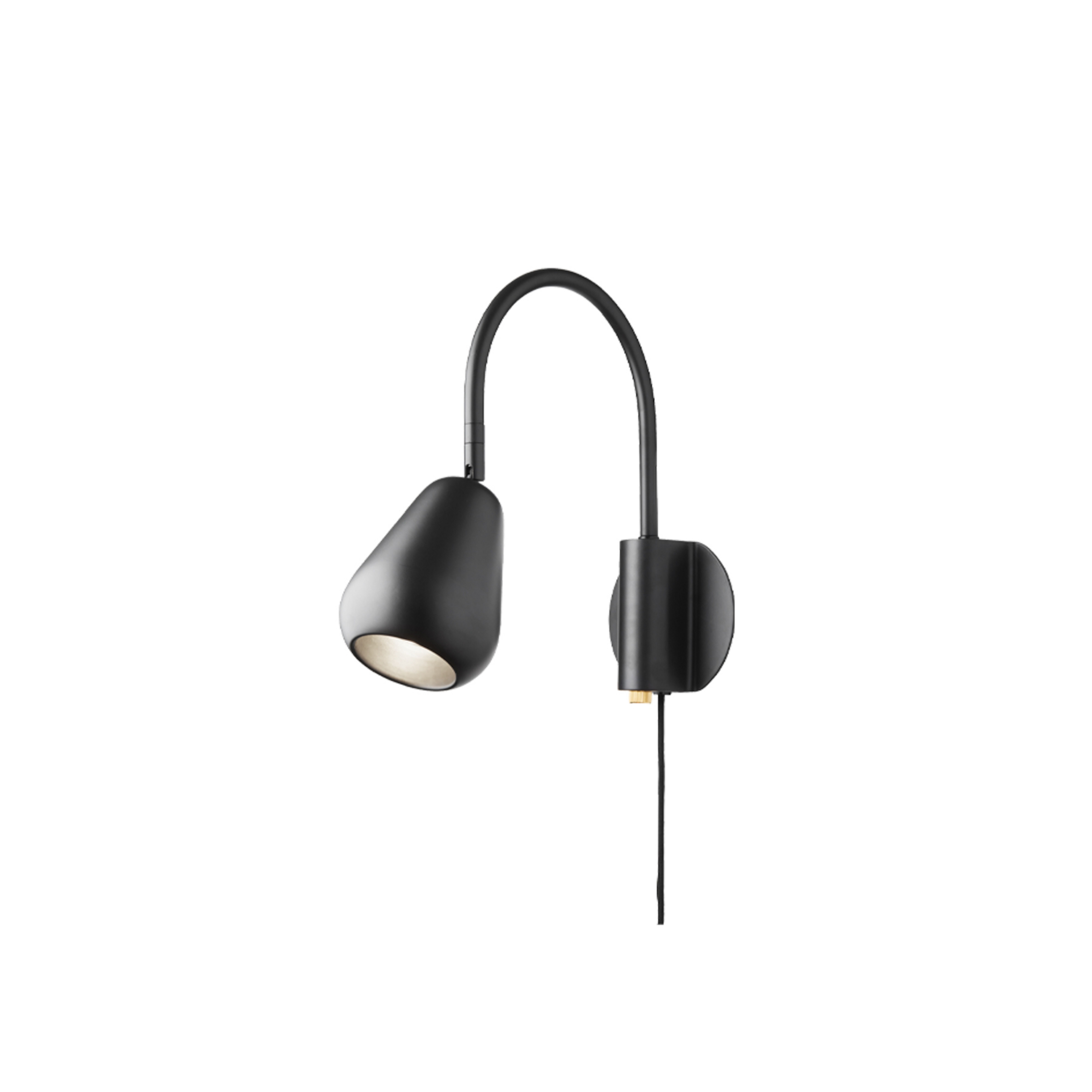 Anoli Wandstrahler schwarz Metall GU10 Stecker - Nuura