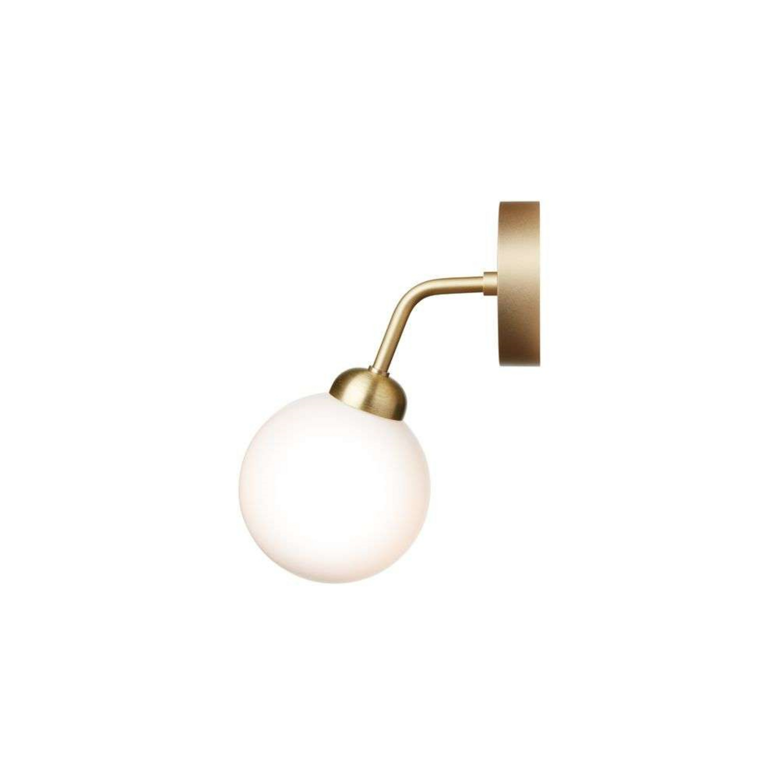 Nuura wandlamp Apiales, hoogte 24 cm, messingkleurig/opaal