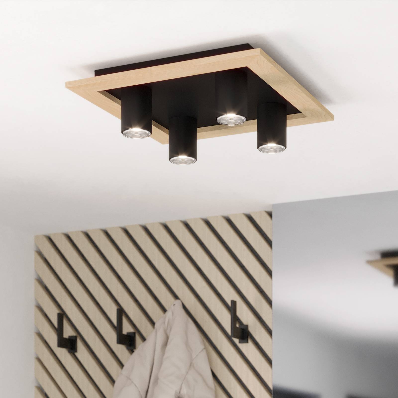 EGLO Valcasotto 1 LED plafondlamp met vier spots