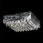 MAGMA stropno svjetlo, zavjese od prozirnog kristala, 51x51 cm