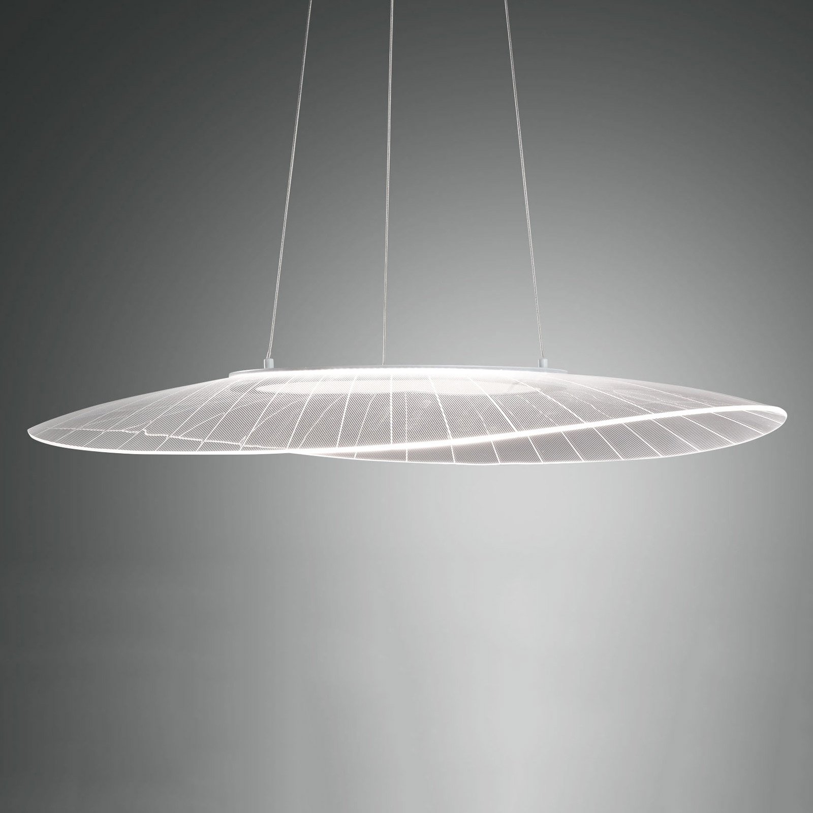 LED-Hängeleuchte Vela, weiß, oval