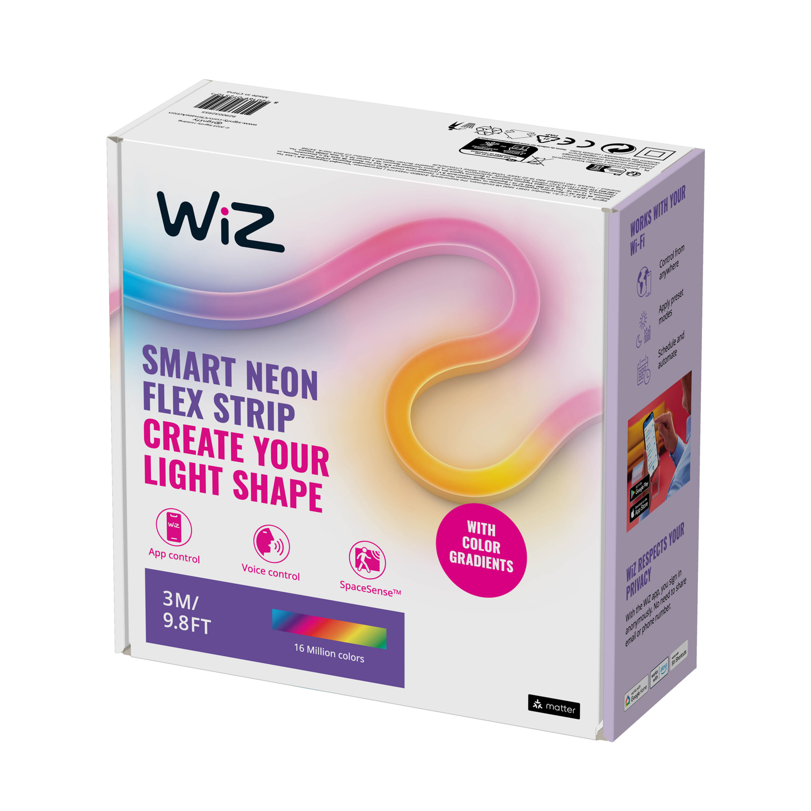 WiZ Neon Flex LED-Strip IP20 RGB 3m