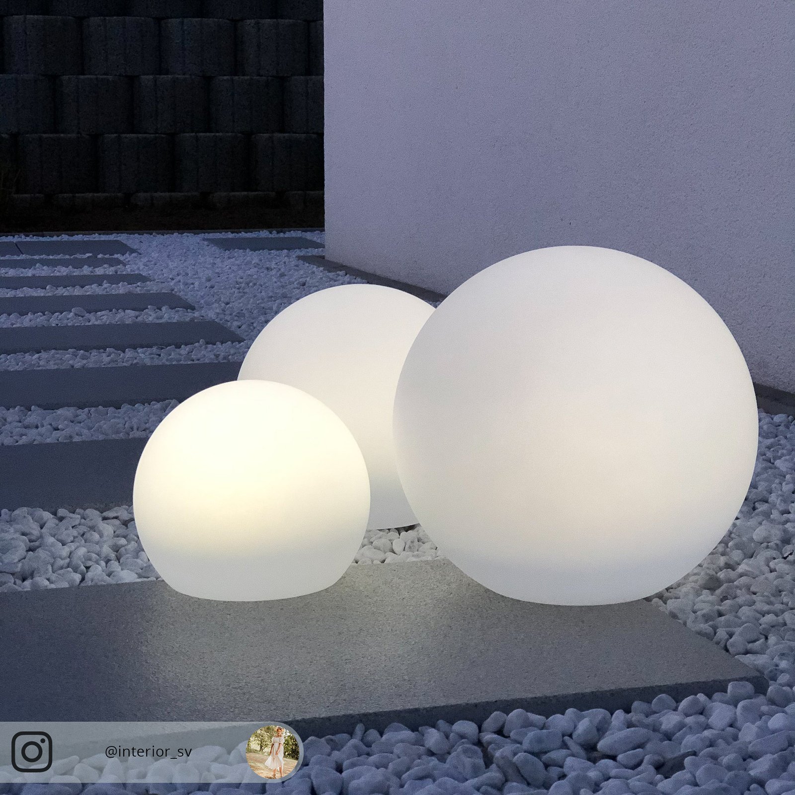 Lampes solaires LED par 3 Lago, sphères
