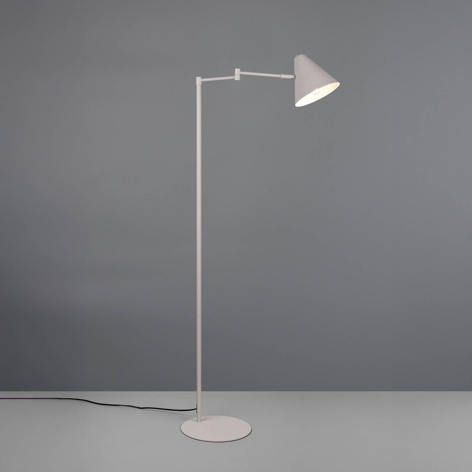 Stehlampe Cosima, hellgrau, Höhe 126 cm, Metall günstig online kaufen