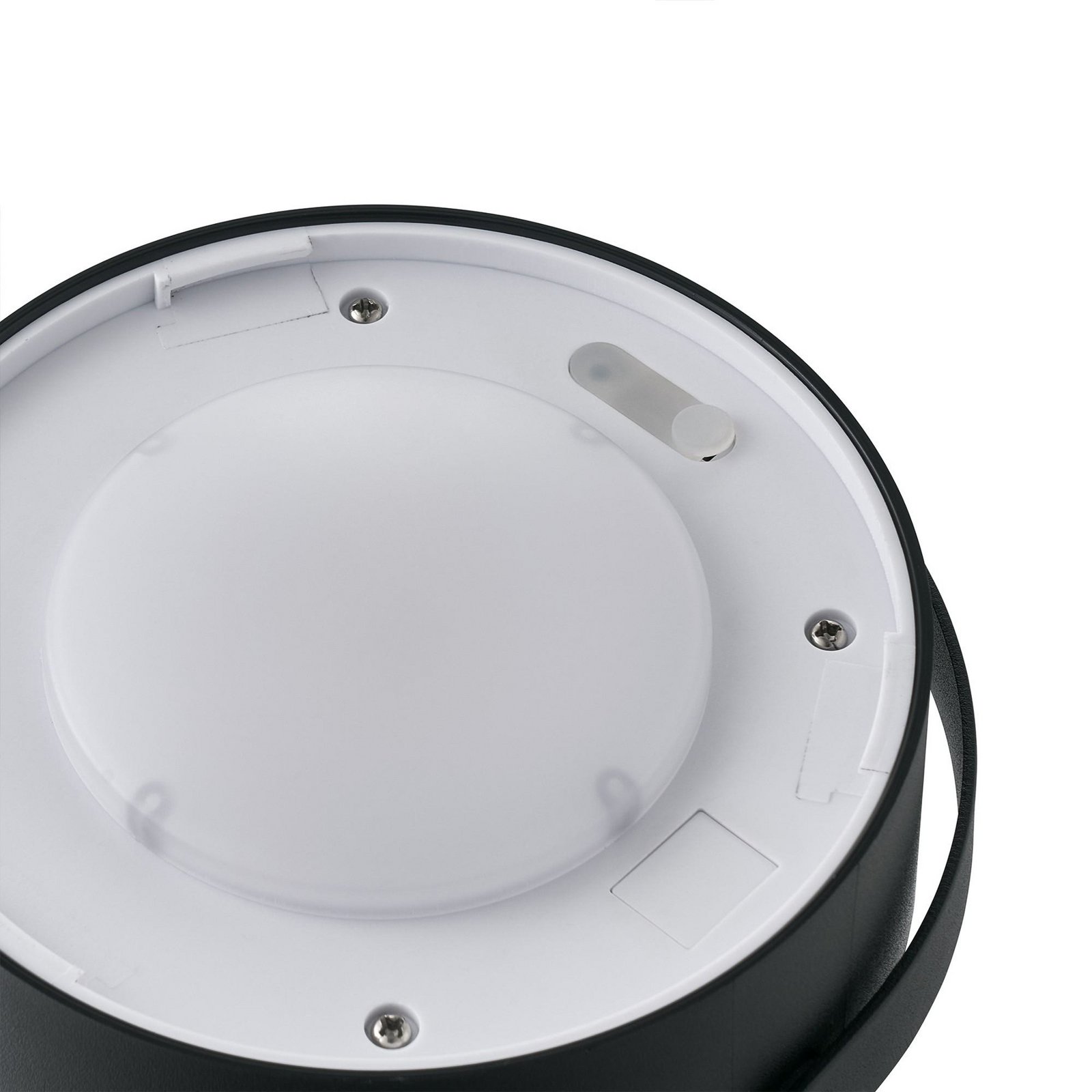 Coupar solar table lamp, black, plastic, IP44