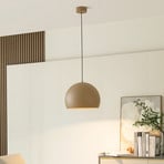 Lucande LED hanglamp Lythara, bruin, Ø 40 cm, aluminium