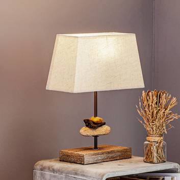 Lampa stołowa Seregon z kloszem z tkaniny, 39 cm