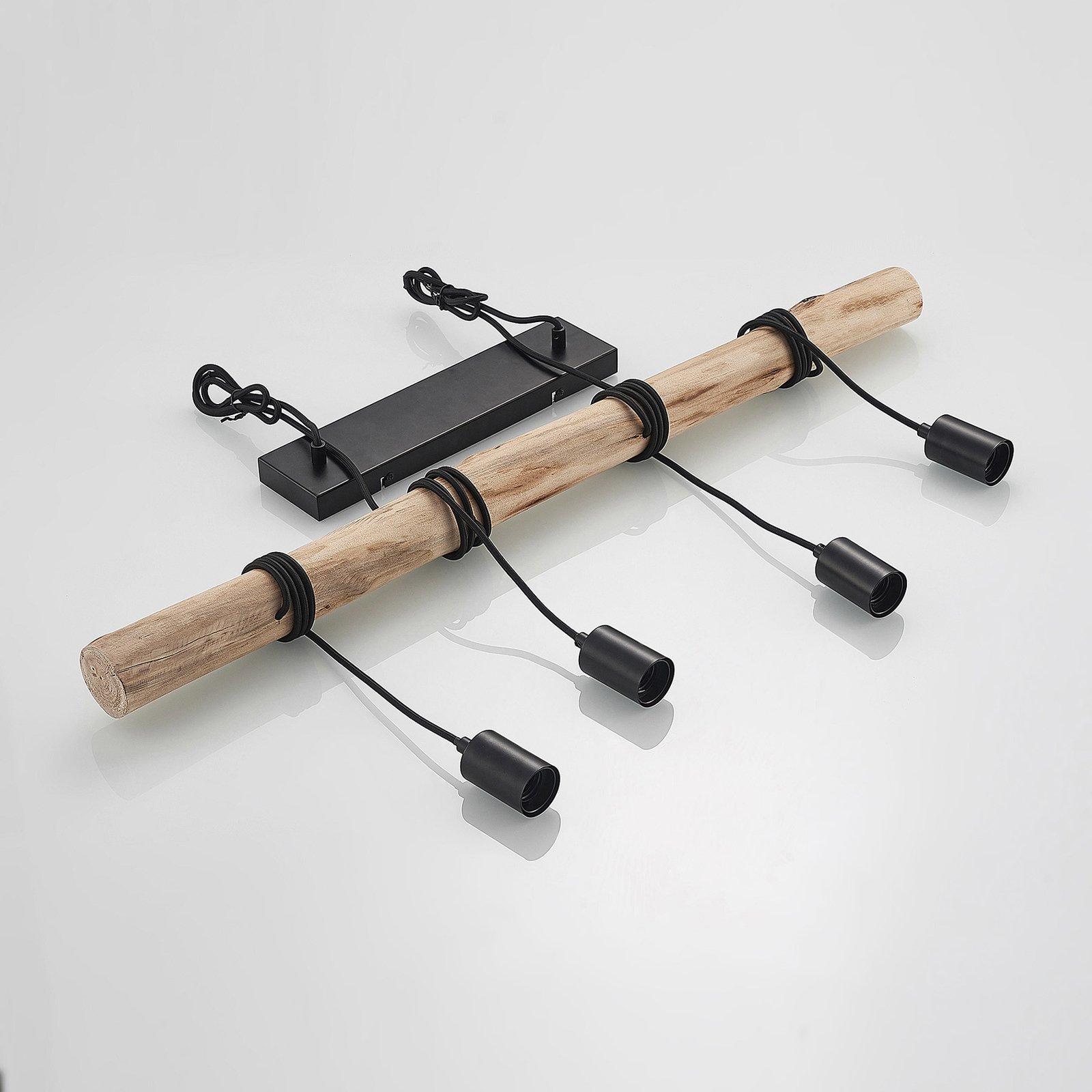 Ferris 4 Taklampa Wood/Black - Lindby