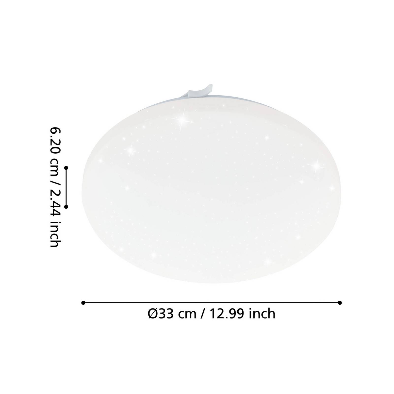  Eglo Eglo Frania-s Led Ceiling Lamp, Crystal Effect, 33 Cm 