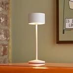 LED újratölthető asztali világítás Veluna, fehér, 3 db-os szett, 25 cm, IP44
