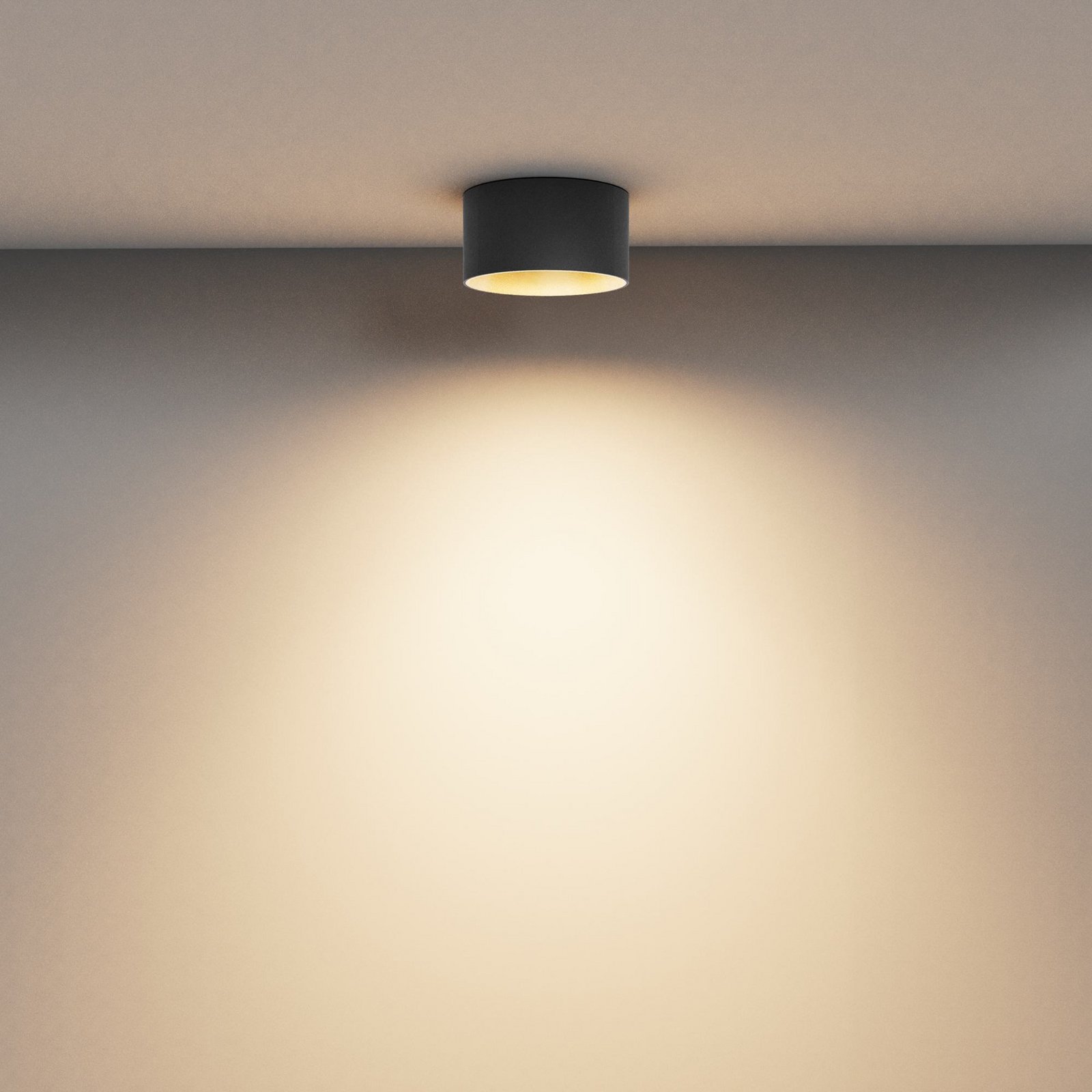 Maytoni LED allvalgusti Vega, must/kuldne, Ø 14 cm, 15W, alumiinium