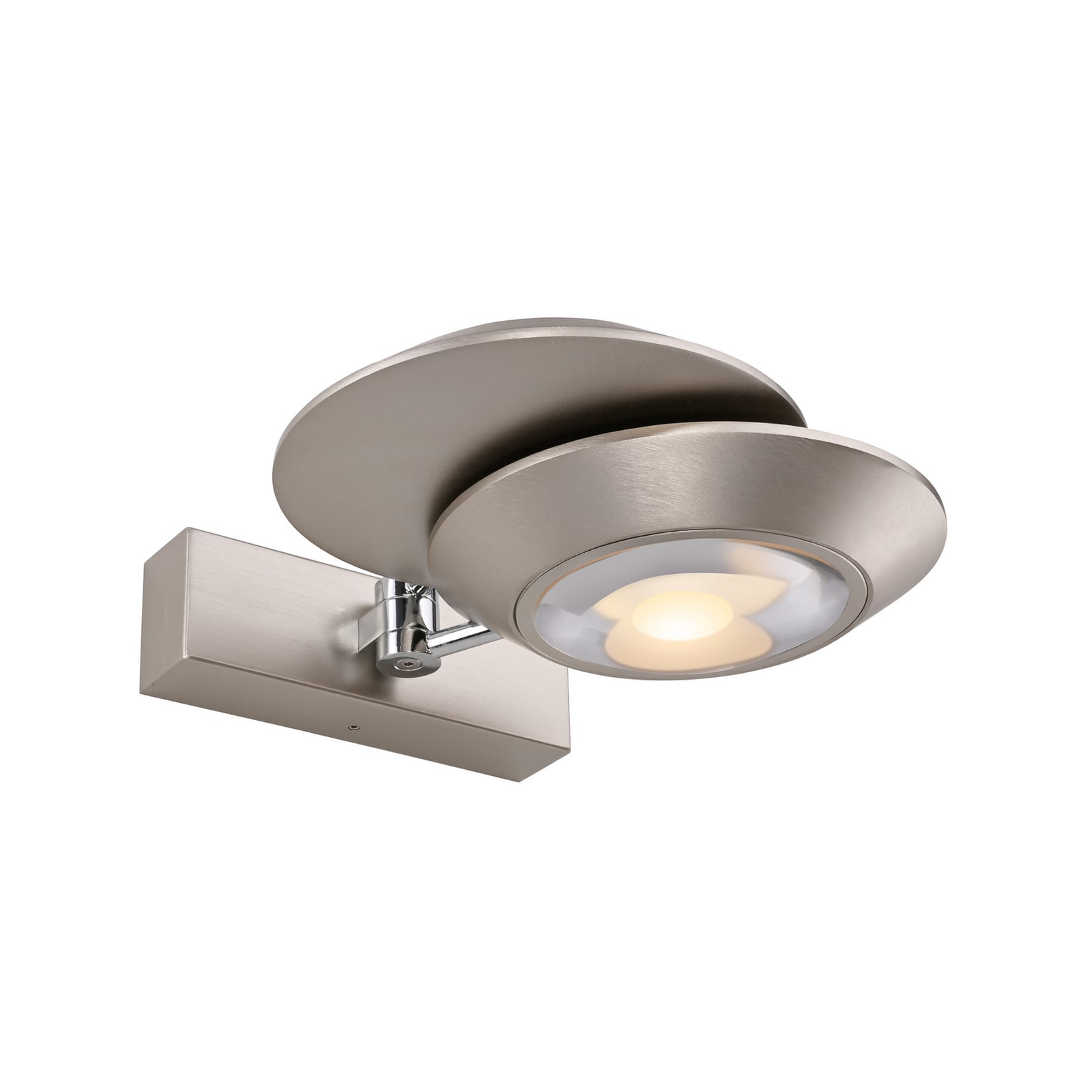Oculis LED-Wandlampe silberfarben 30cm, Eisen, 2-flg. - PURE Oculis LED-Wandlampe silberfarben 30cm, Eisen, 2-flg. - PURE
