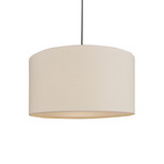 Lampada a sospensione Soft, Ø 60 cm, bianco/bronzo, lino, a 3 luci - Belid