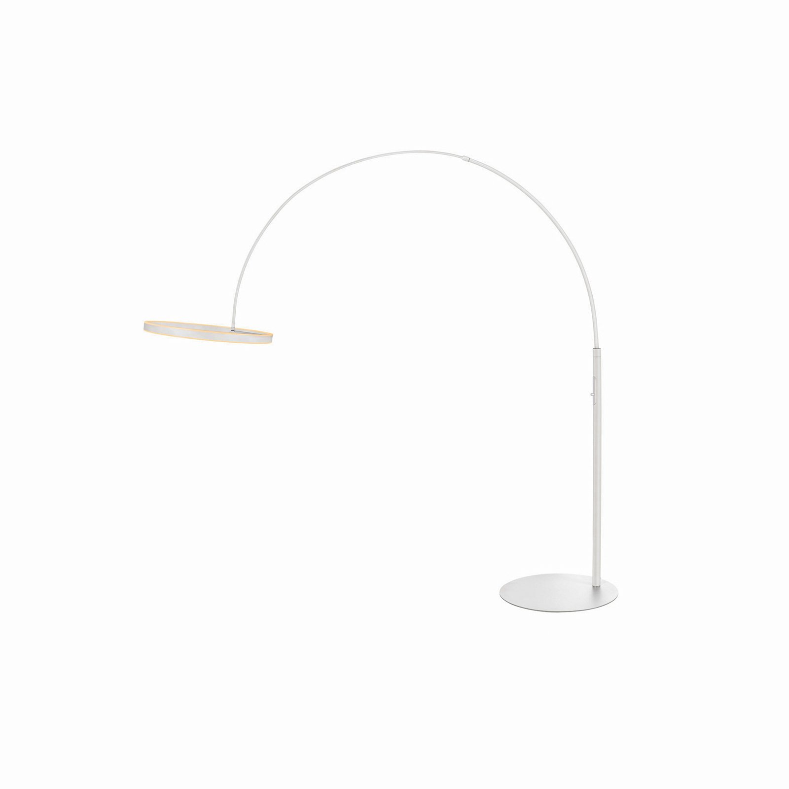 SLV LED lattiavalaisin One Bow FL, valkoinen, teräs, korkeus 232 cm, CCT