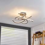 Lindby Divalis LED ceiling lamp, stepdim, nickel