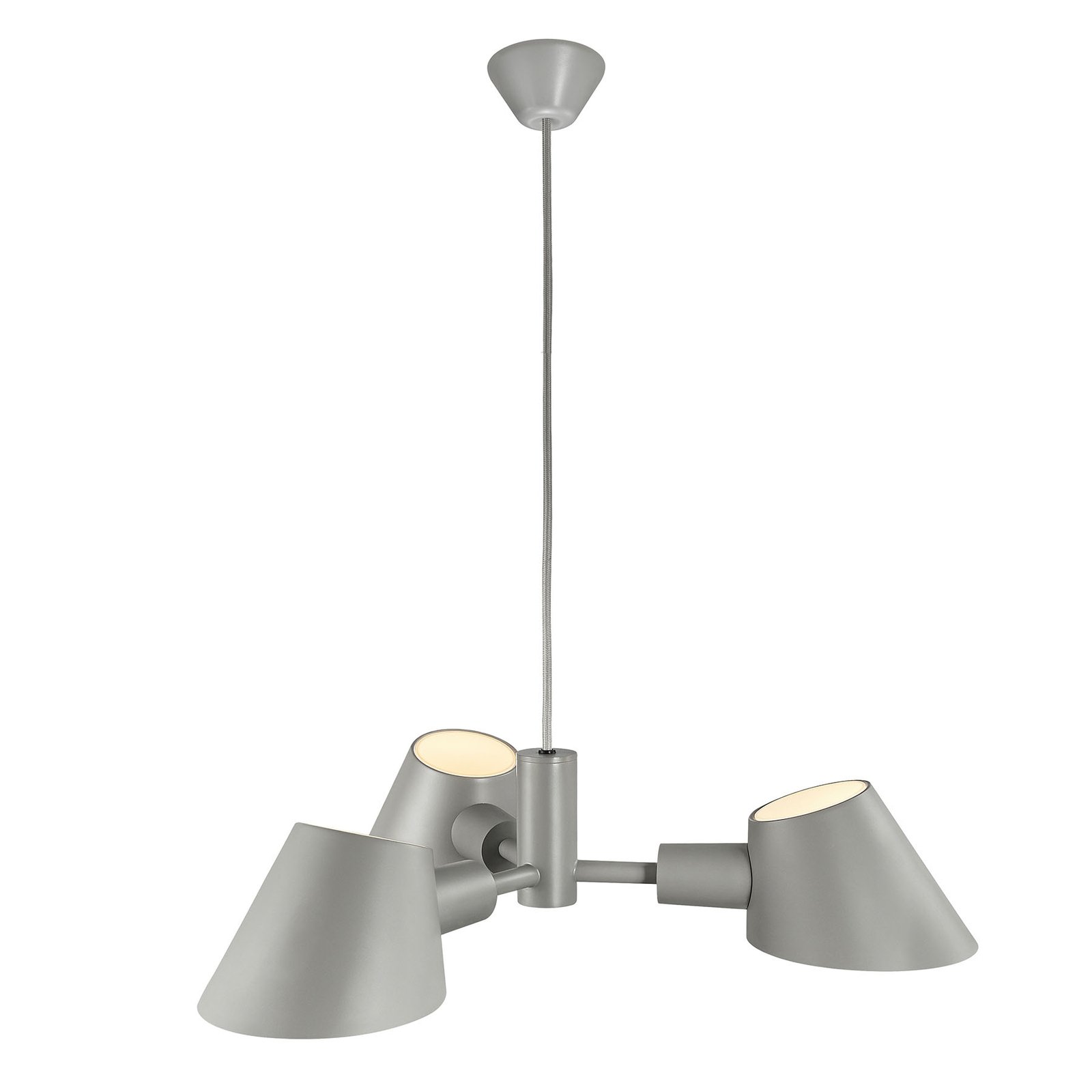 Hanglamp Stay, 3-lamps, grijs