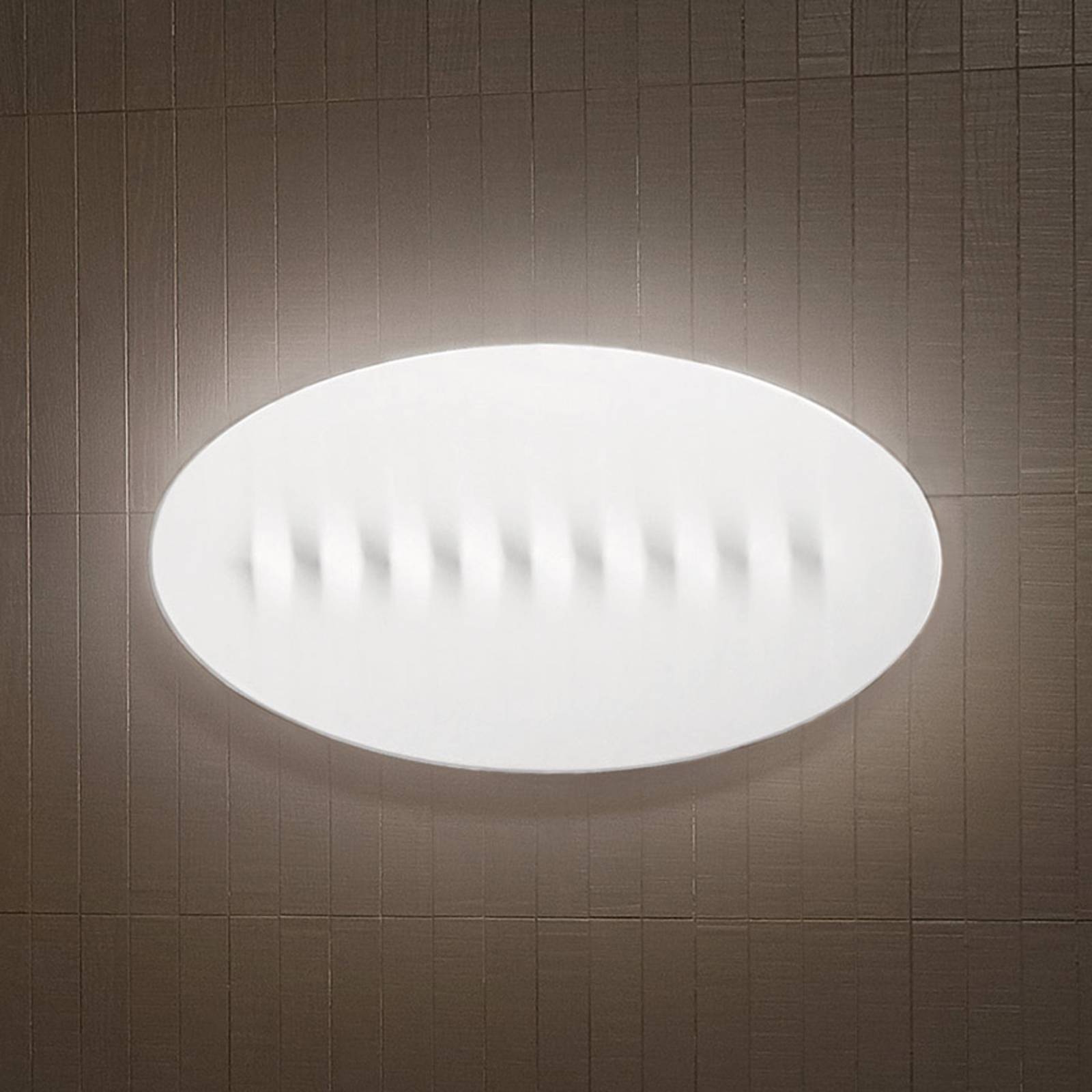 FOSCARINI Foscarini Superficie LED wall light, 75 cm, for Living / Dining Room, PMMA, aluminium, 36 W, energy efficiency: A+, L: 75 cm, W: 41 cm