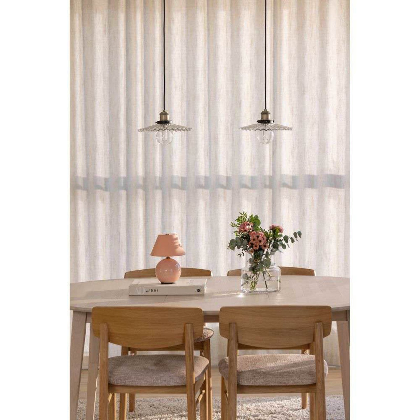 Globen Lighting Akku-Tischleuchte IRIS, rosé, Höhe 23 cm