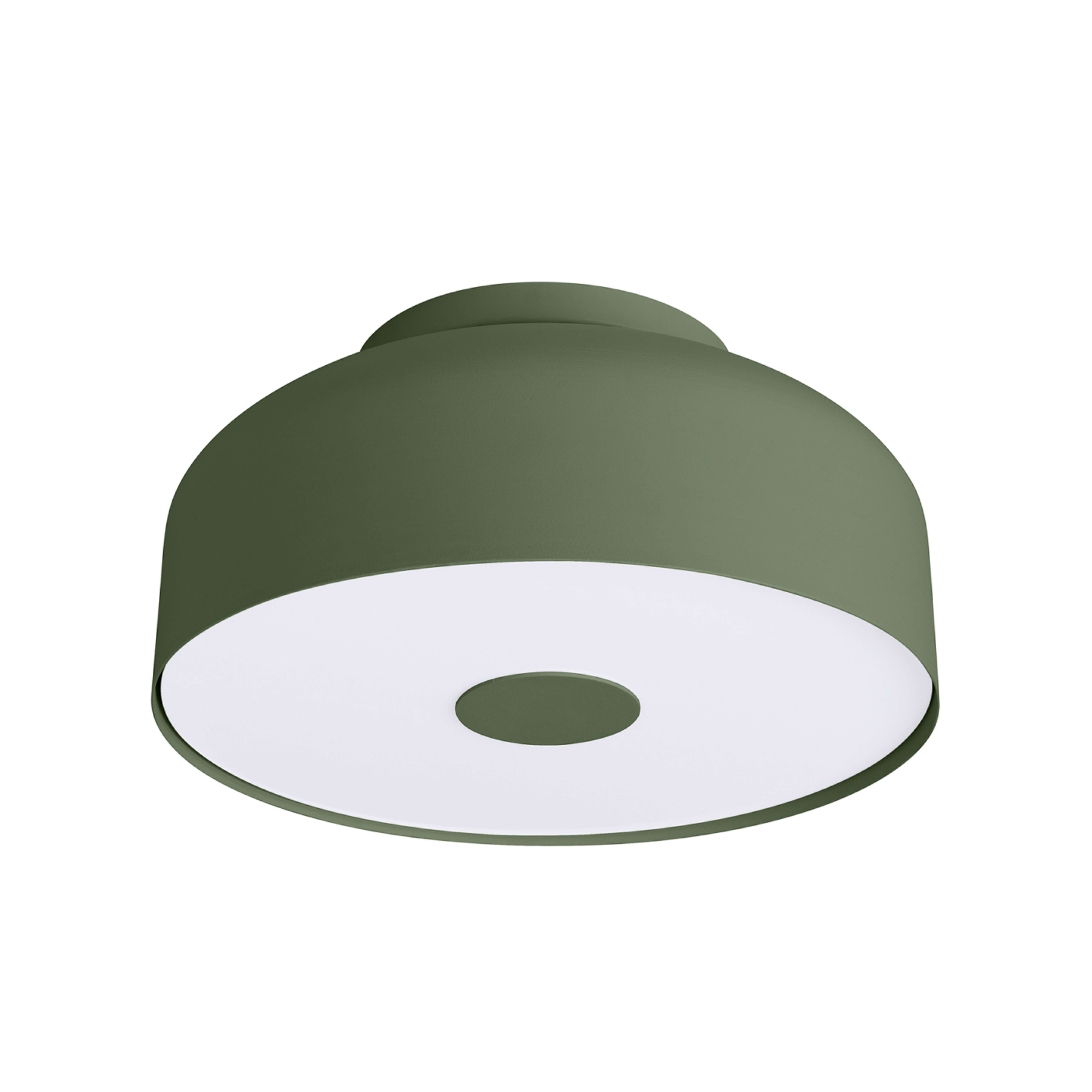CLARO Deckenlampe, olivgrün, Ø 30 cm Metall 4 x E27 - SOLLUX