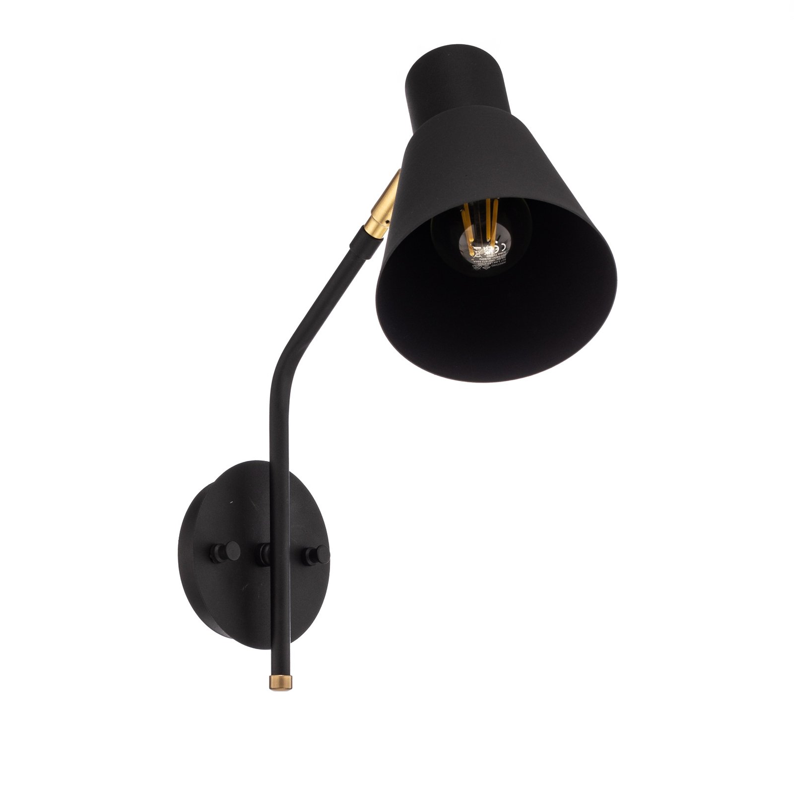 Vegglampe Sivani MR-664 1 lyskilde svart/gull