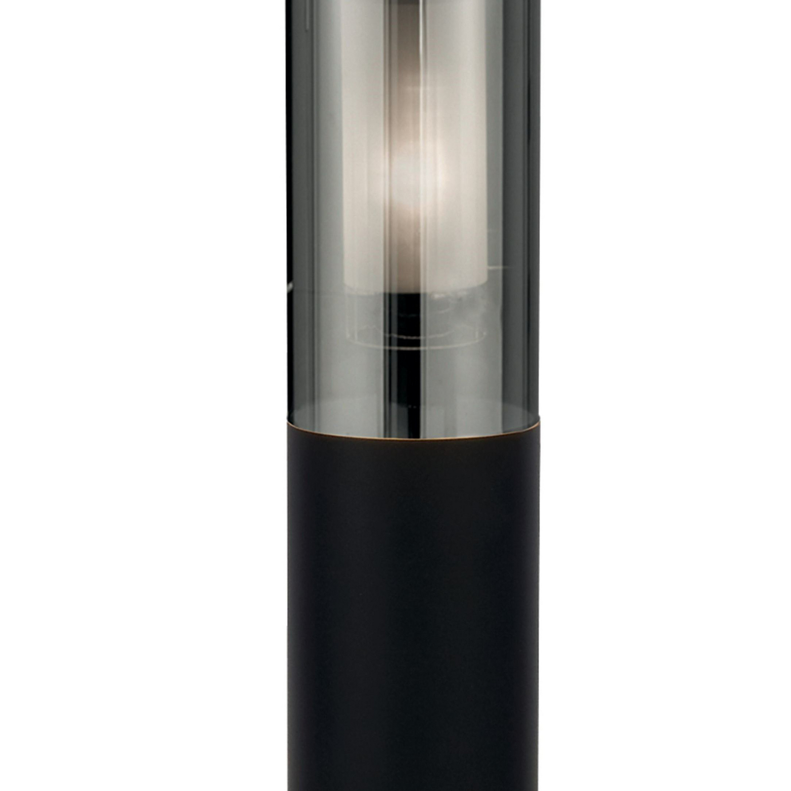 Borne lumineuse Batton, IP44, noir, hauteur 90 cm, métal