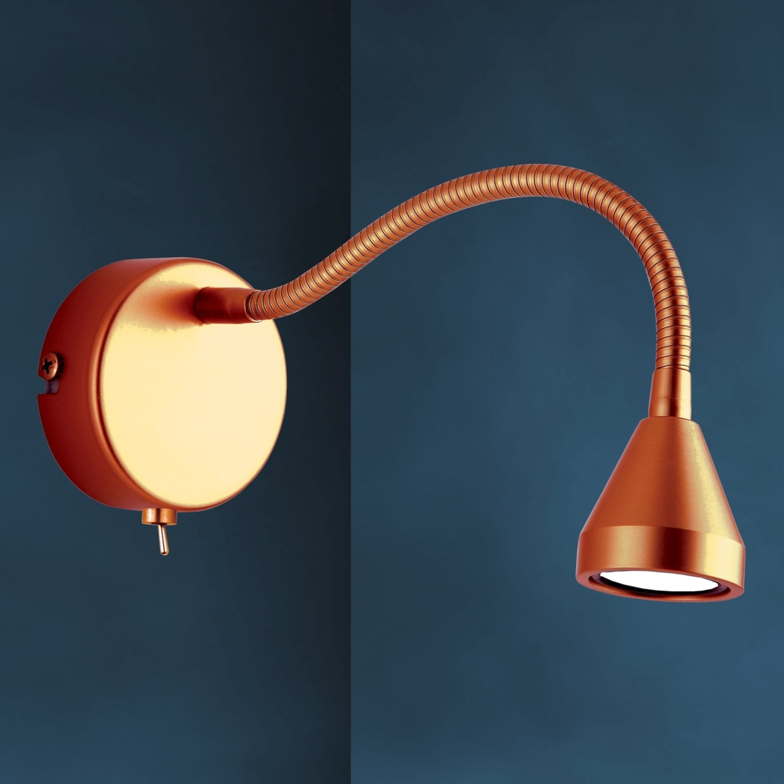 Flexible LED-Wandleuchte MINI in antikem Design