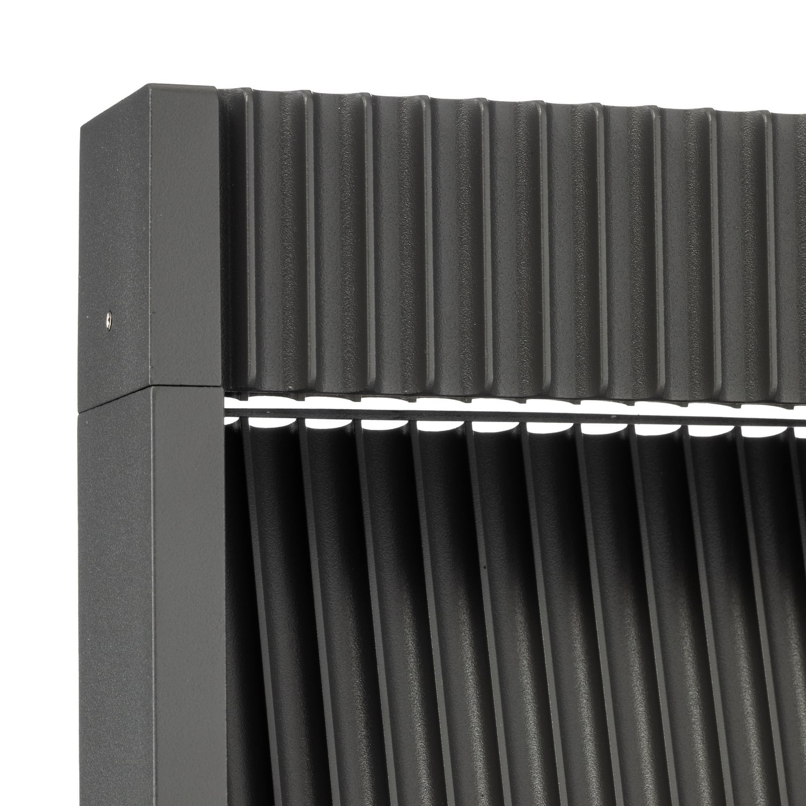 Lucande LED εξωτερικός φωτισμός τοίχου Tavion, 16 cm, ανθρακί, IP65