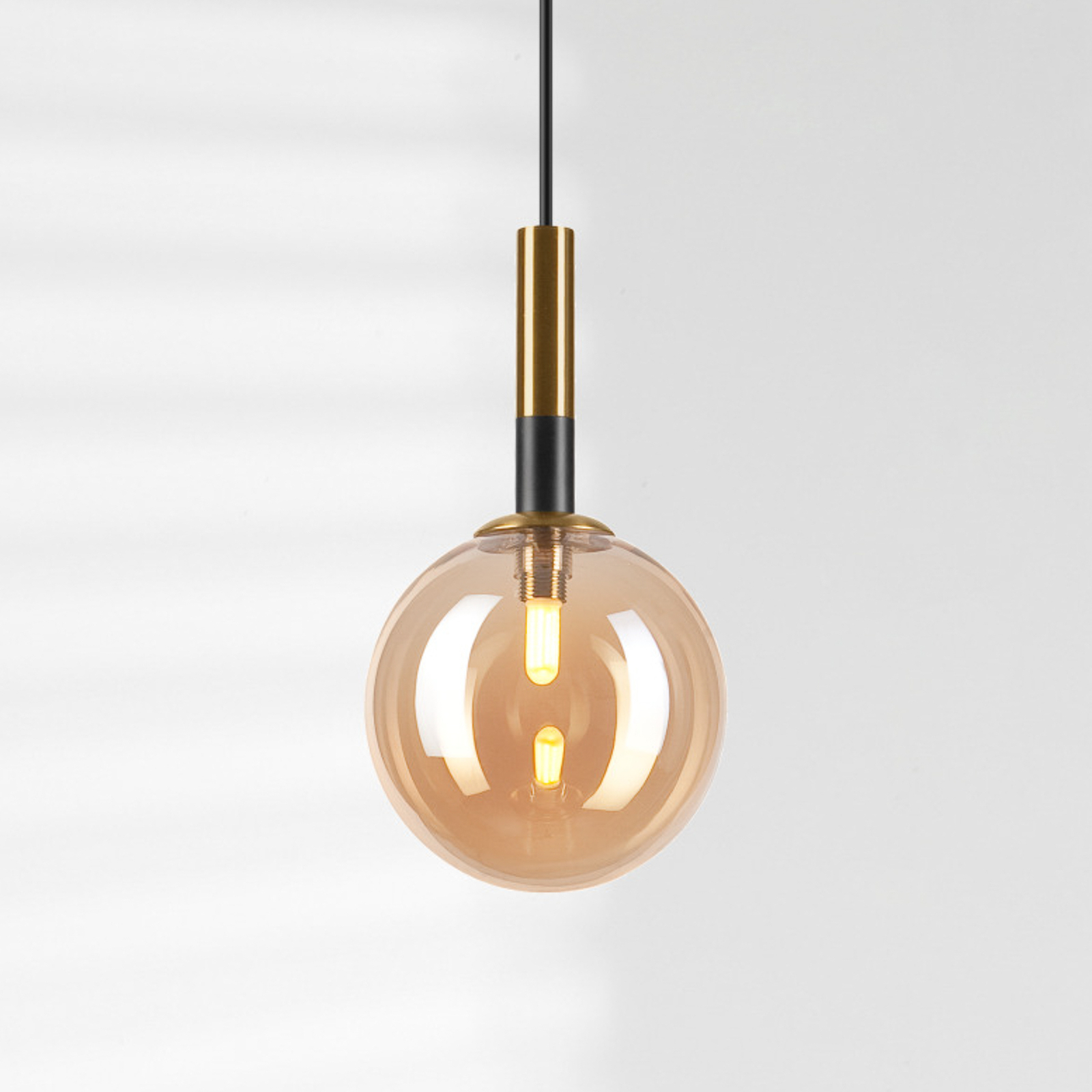 Natalia hanglamp, 1-lamp, glas, goud