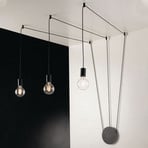 Lampa wisząca Habitat decentralna, 3-pkt., czarna