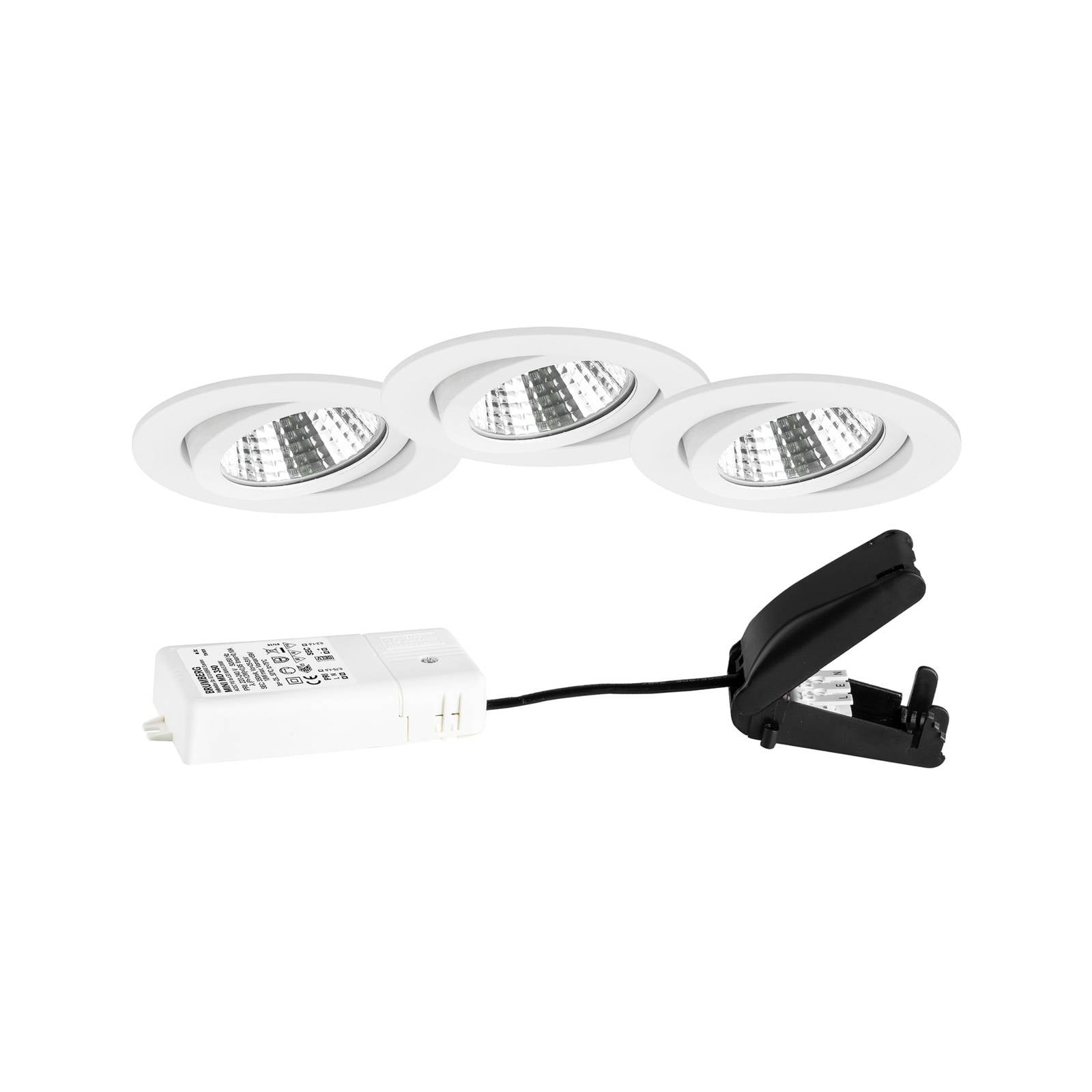 BRUMBERG BB03 Spot rund RC-dim Anschlussbox 3er strukturweiß