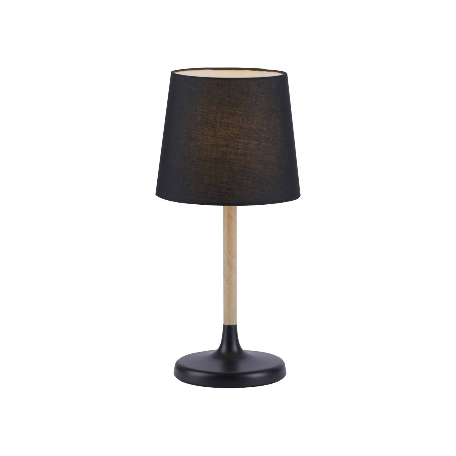 Lampe à poser Nima avec abat-jour en tissu noir