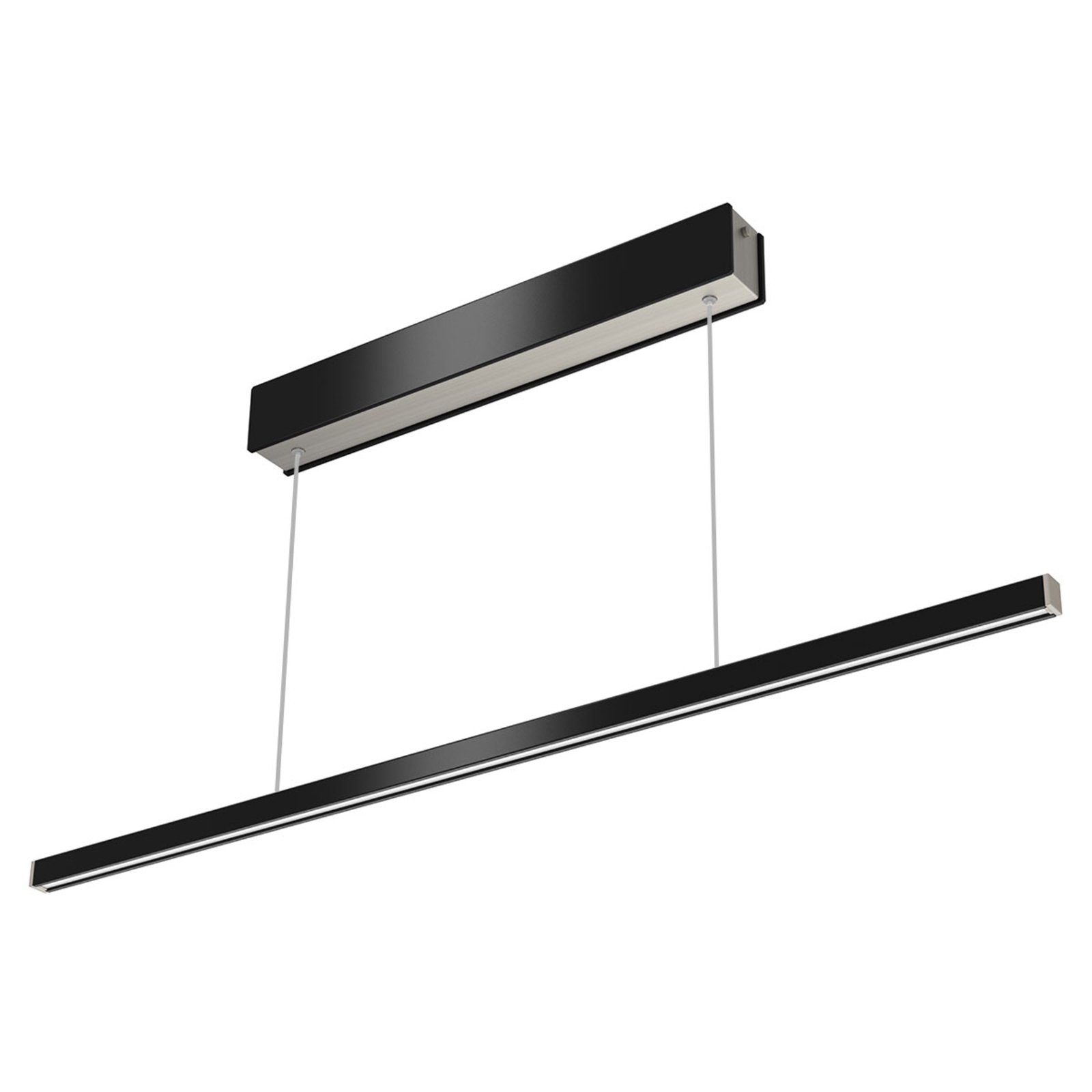 Evotec Orix remote control LED pendant light black 90 cm, for Living / Dining Room, aluminium, acrylic, 13 W, energy efficiency: A, L: 90 cm, W: 2 cm, H: 2.3 cm