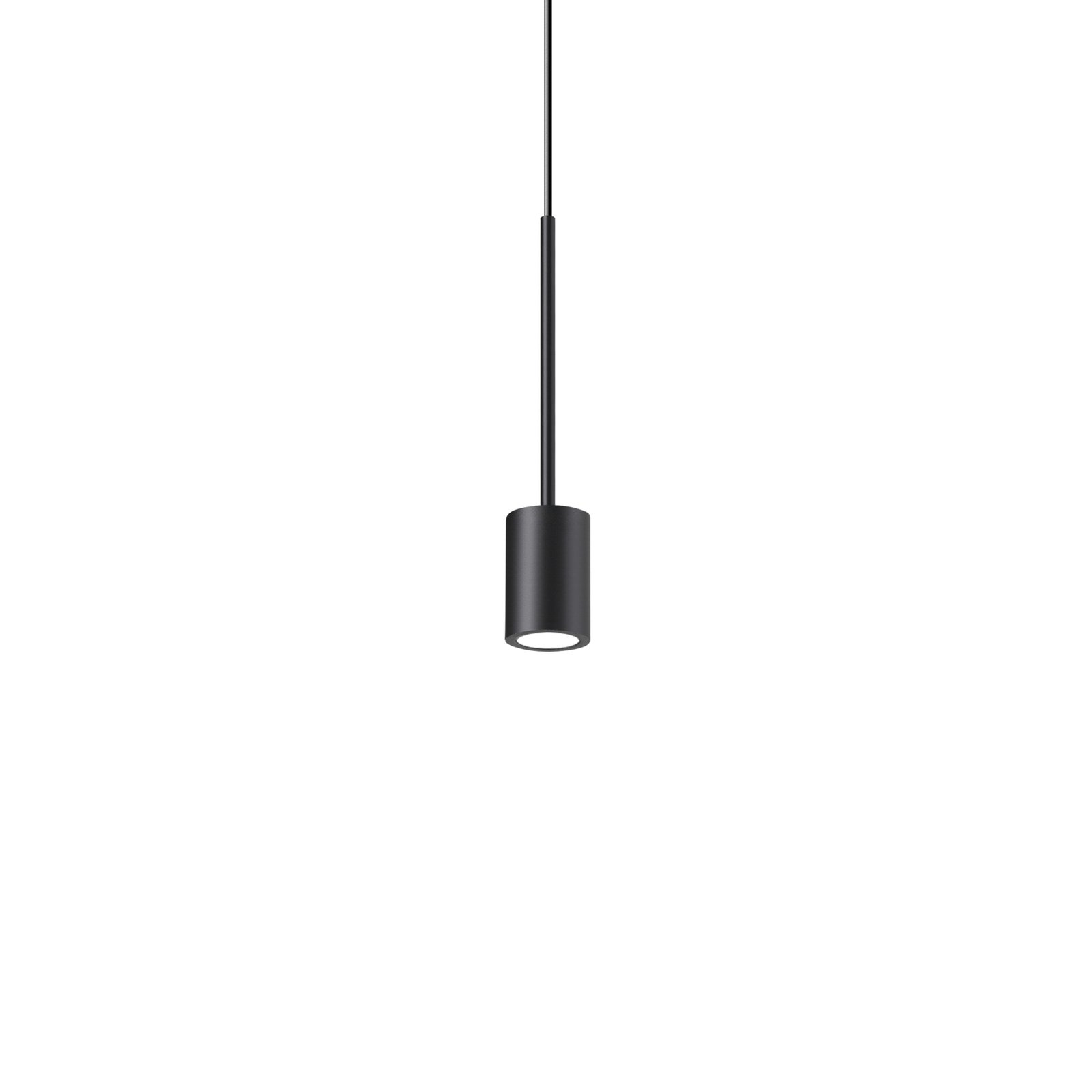 Ideal Lux LED pendant light Archimede Cilindro black metal